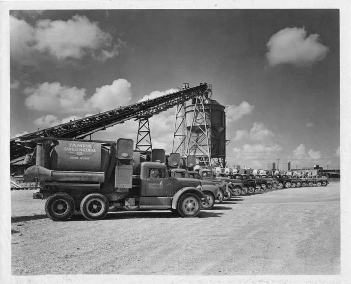 Tampa Sand and Materials plant and concrete mixer truck fleet